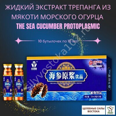 Экстракт Трепанг  жидкий из мякоти морского огурца THE SEA CUCUMBER PROTOPLASMIC. 10 шт.